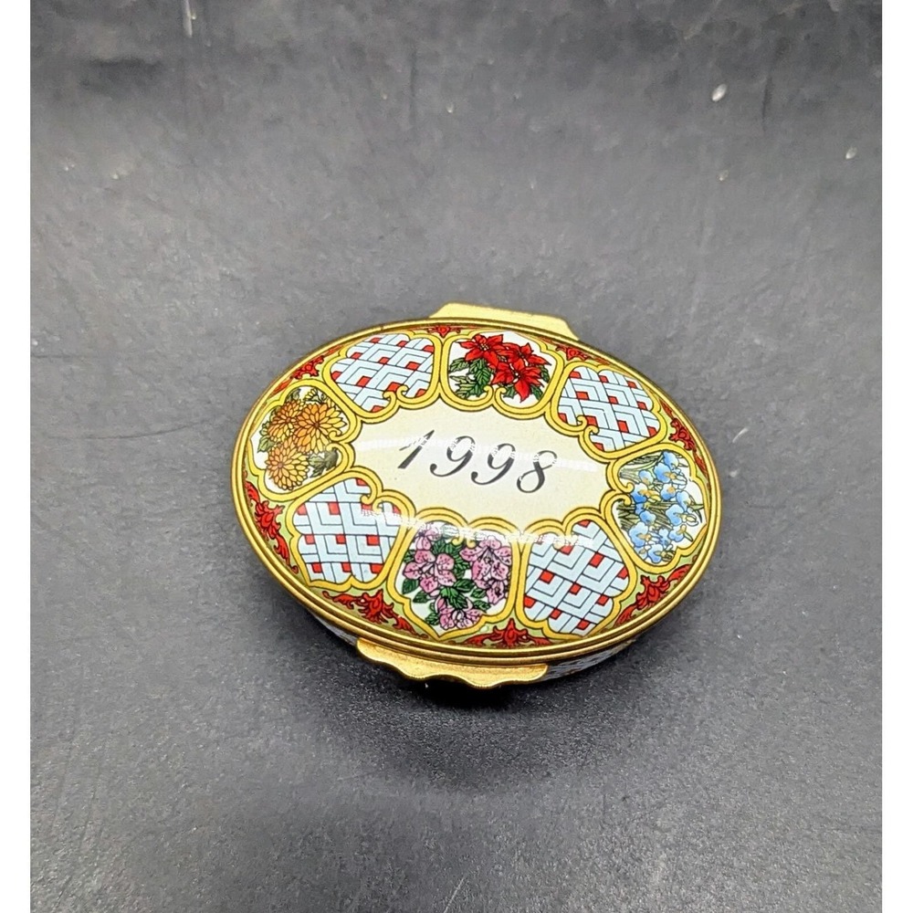 Halcyon Days English Enamels "A Year to Remember" 1998 Trinket Box